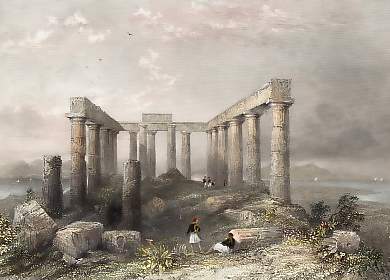Ruins of the Temple of Minerva in Aegina
