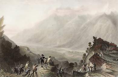 The Post of the Vaudois, in the Serre Le Cruel Above Bobbi