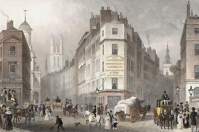 Cornhill, and Lombard Street, from the Poultry