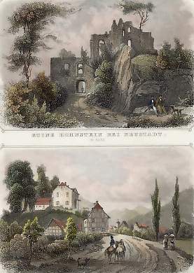 Ruine Hohnstein bei Neustadt im Harz. Stadt Ilfeld im Harz