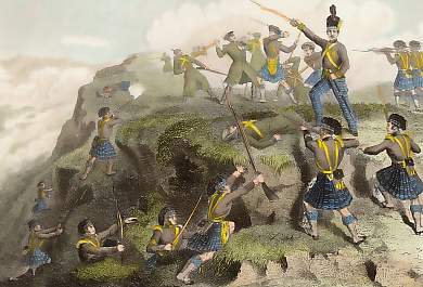 The Highlanders Attacking the Russian Redoubt at the Battle of Alma