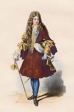 Chevalier à La Mode, Règne De Louis XIV, d´après Bonnart, 1700