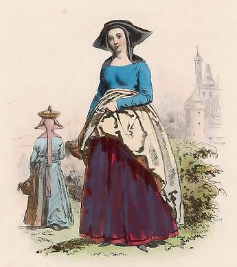 Femmes Des Environs De Paris, Règne De Charles VII, D´Après Gaignières, 1443