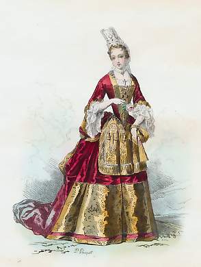 Duchesse, Règne De Louis XIV, d´après Bonnart, 1693