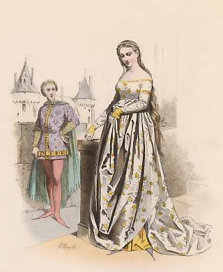 Costumes d´Apparat, Règne De Charles V, d´après Willemin, 1364