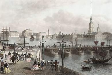 St Petersbourg, Vue Prise Du Pont De Troizkoi