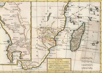 Carte Du Canal De Mosambique