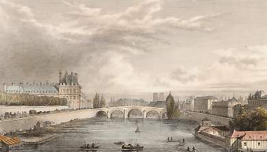 View of the Seine, from the Bridge of Louis XVI