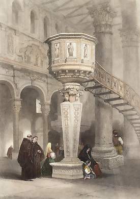 Splendid Marble Pulpit in Messina Cathedral, Sicily