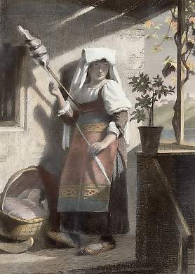 Spinnerin am Nemisee