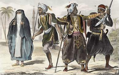 Prince Égyptien, Soldat D´Infanterie Régulière, Coureur, Femme Du Caire