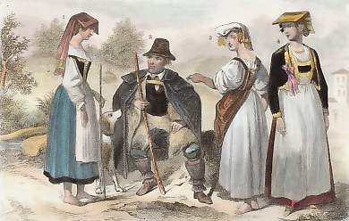 Paysanne Des Environs De Rome, Berger De La Campagne De Rome, Jeune Fille De Tivoli, Id. De Nettuno