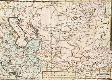 Carte De La Perse, De La Géorgie, et De La Tartarie Indépendante
