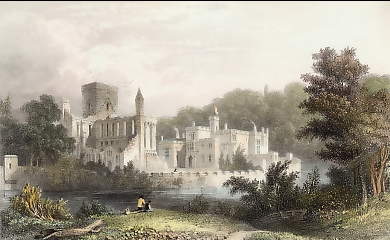 N. W. View  of Brenckburn Priory, Northumberland