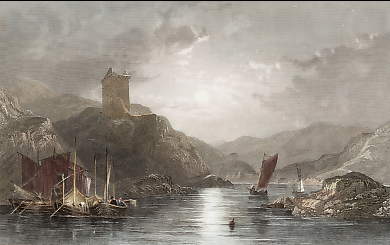 Tarbet, from Loch Fine, Looking West, Argyleshire