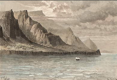 Tristao Da Cunha, Vue Prise Sur La Côte Septentrionale