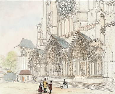Nord-Portale Der Kathedrale Von Chartres