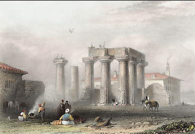Ruins of an Ancient Temple at Corinth