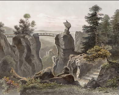 Das Felsenthor Bei Baden Baden
