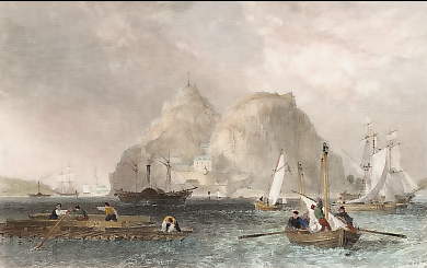Dumbarton Castle on the Clyde, Dumbartonshire