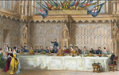 Lord Mayors Table, Guildhall, Grand Banquet on the 9th November