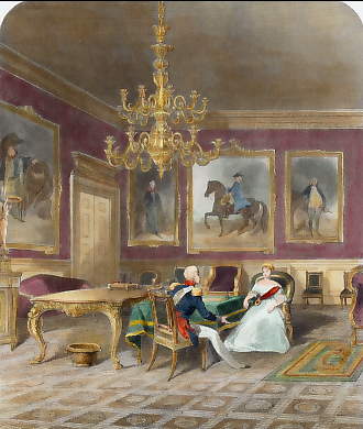 The Royal Closet, St. James´s, Her Majesty  Giving Audience to an Ambassador