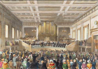 Exeter Hall, the Gerat Anti Slavery Meeting, 1841