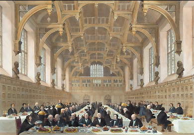 Middle Temple Hall, the Benchers and Members "Taking Commons"