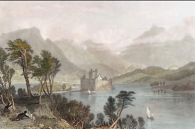 Kilchurn Castle, Loch Awe, Looking Toward Dalmally, Argylshire