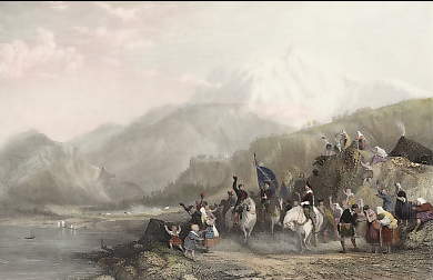 Passage of the Highland Army Along the Side of Loch Eil, 1745, Inverness-shire
