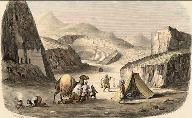 Tombeaux et Théâtre, à Petra