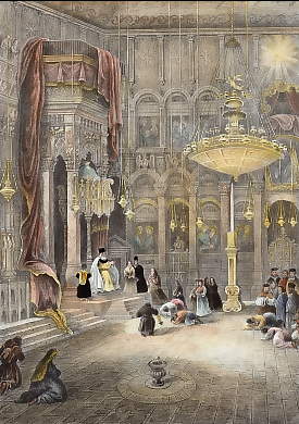 Inneres Der Calvarienkirche Zu Jerusalem (der Griechenchor)