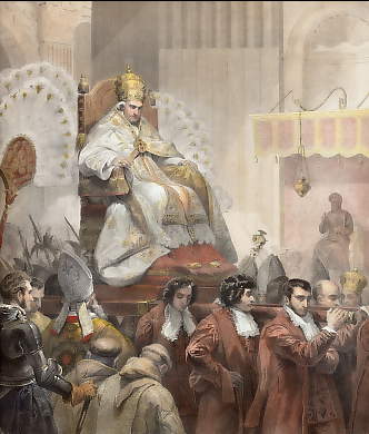 Le Pape Pie VIII Porté Dans La Basilique St. Pierre à Rome