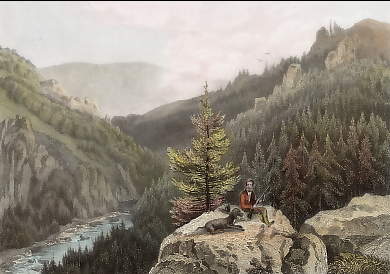 Partie Aus Dem Ockerthal Im Harz, Von Der Studentenklippe Aus Gesehen, Im Hintergrund Rechts Der Zie