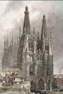 Die Cathédrale in Burgos Im Spanien