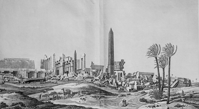 Vue Des Ruines De La Salle Hypostyle et Des Appartements De Granit Du Palais, Thèbes, Karnak