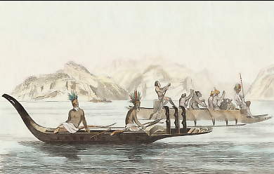 Pirogues Des Îles Nouka-Hiva