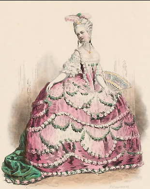 Dame D´Honneur De Marie Antoinette, d´après Moreau Le Jeune, 1777