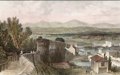 View from the Walls of Chester, Looking Into Wales 