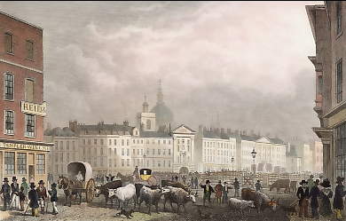 Smithfield Market, from the Barrs