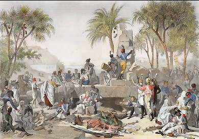 Halte de l´Armée Française à Sienne, Haute-Egypte, 2 Février 1799 