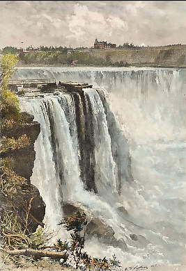 Chute Canadienne Du Niagara, Vue Prise De L´Île De La Chèvre 