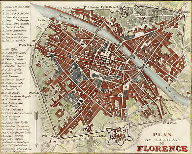 Plan De La Ville De Florence 
