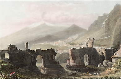 Ruine Des Theaters Von Taormine 