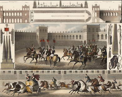 Chariots Soldiers Riding Coliseum 