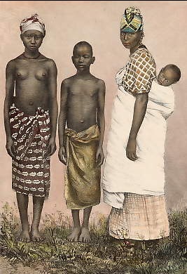 Types et Costumes : Femmes et Enfants De Porto-Grande