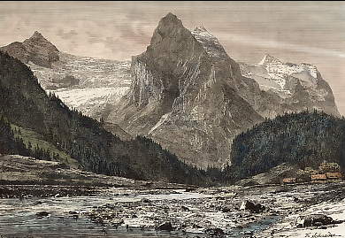 Le  Wellhorn et Le Glacier De Rosenlaui 