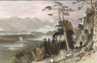 Loch Creran, with Bercaldine Castle, Argyllshire 