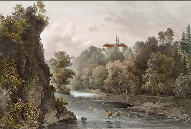 Schloss Lichtenwalde Und Der Harrassprung an Der Zschopau