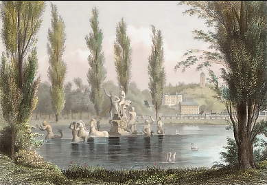 Das Bassin am Schlossplatz in Potsdam 